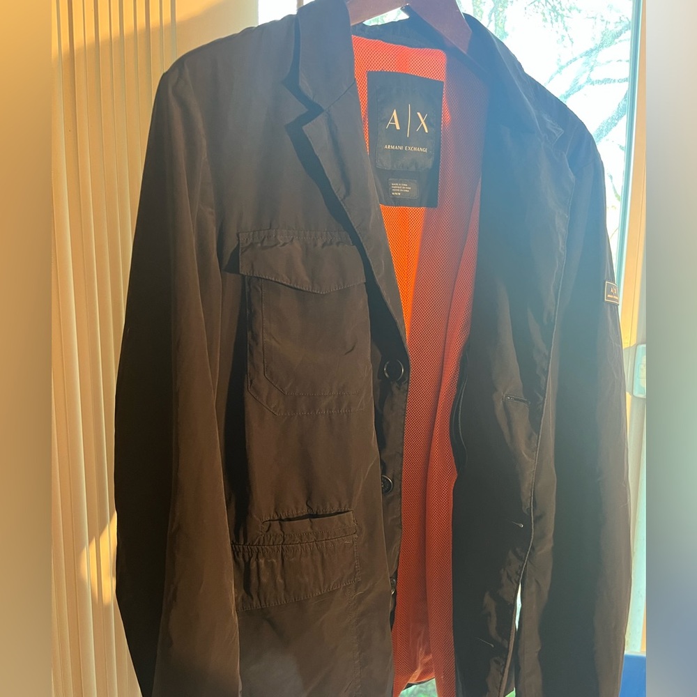 Armani Exchange button down lightweight dressy men’s jacket size Medium